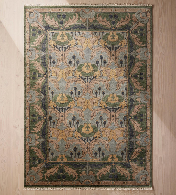 Hand Knotted , Hand Tufted Catherine Navy Rug