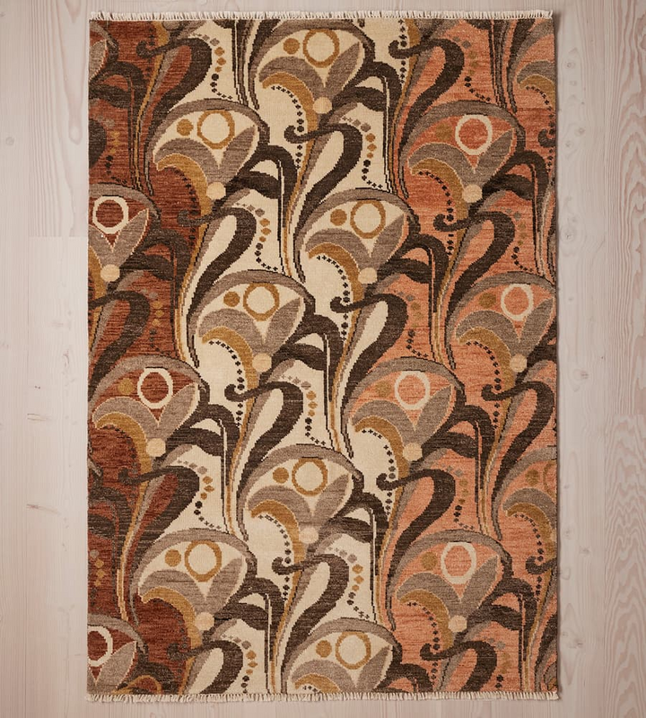 Hand Knotted , Hand tufted Obie Rust Rug