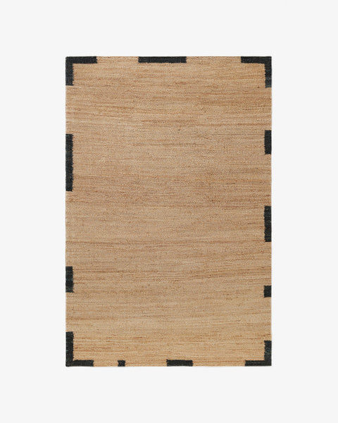 Hand Loom , Hand Tufted Jute Edge – Black