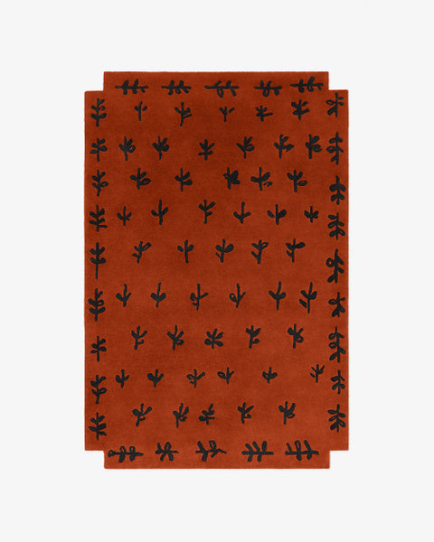 Hand loom , Hand Tufted Big Buds – Red Rug