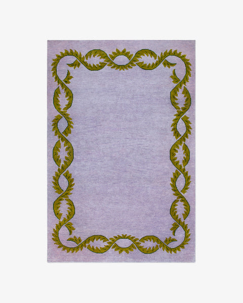 Hand Knotted , Hand Tufted Climbing Vine – Lilac Rug