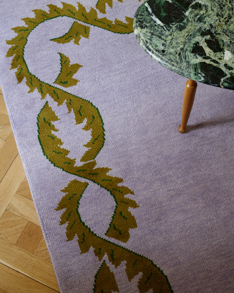 Hand Knotted , Hand Tufted Climbing Vine – Lilac Rug