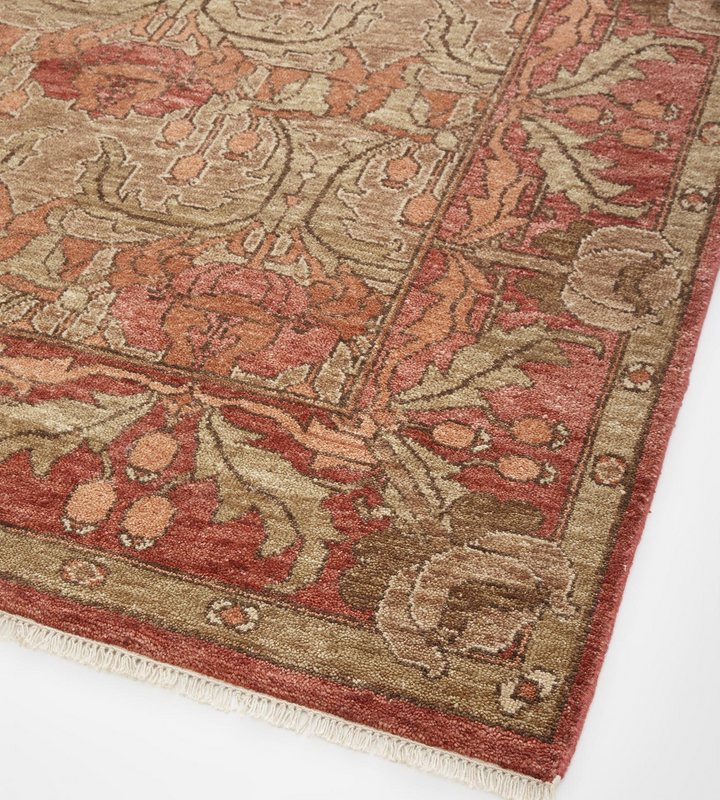 Hand Knotted , Hand Tufted Catherine Rug, Rust