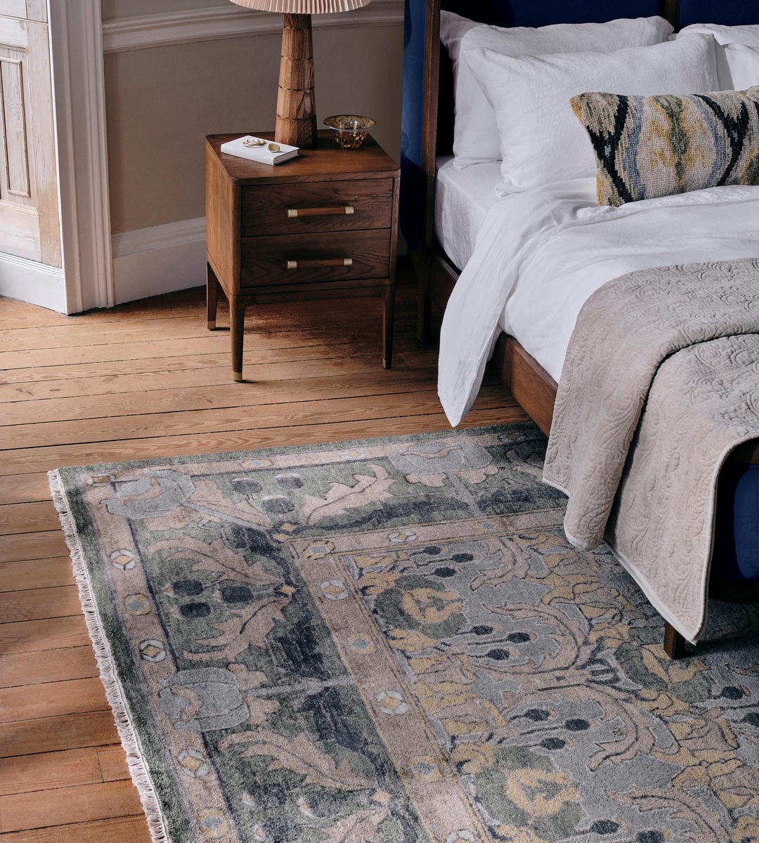 Hand Knotted , Hand Tufted Catherine Navy Rug