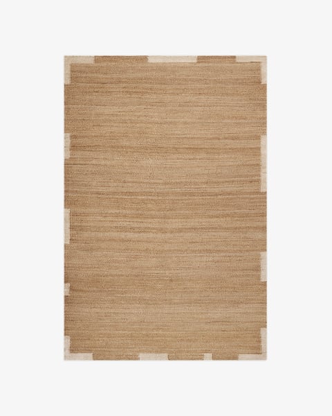 Hand Loom , Hand Tufted Jute Edge – Cream Rug