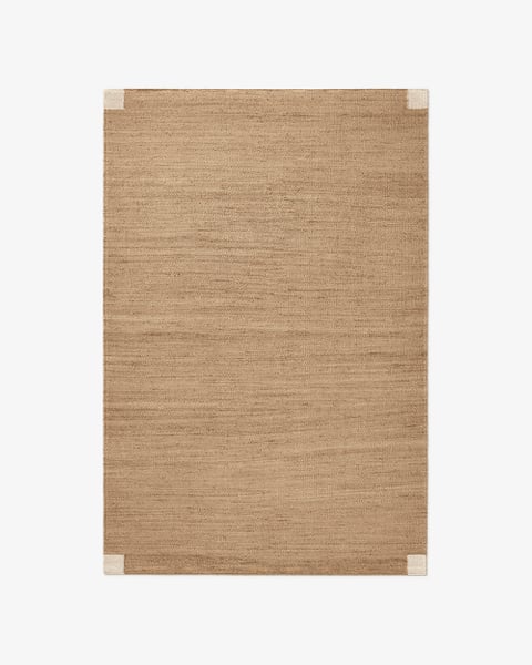 Hand Loom , Hand Tufted Jute Corner – Cream Rug