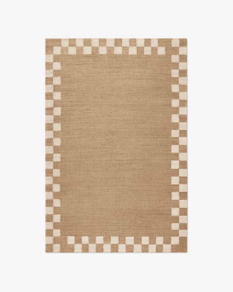 Hand Loom , Hand Tufted Jute Border – Cream Rug