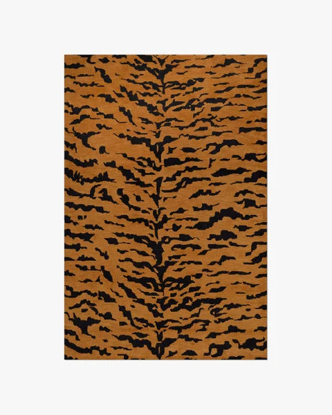 Hand Tufted , Hand Knotted Tigris – Rust/Black Rug