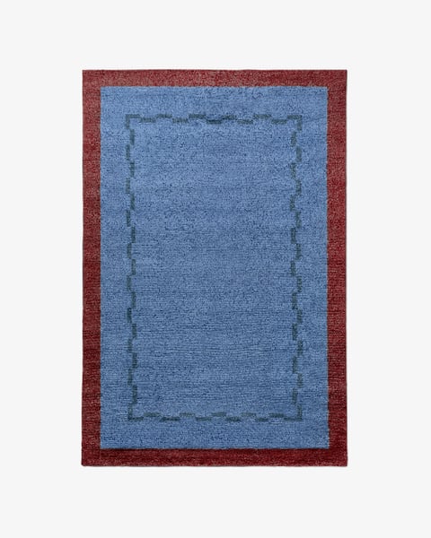 Hand Knotted , Hand Tufted Ryya 01 – Blue Rug